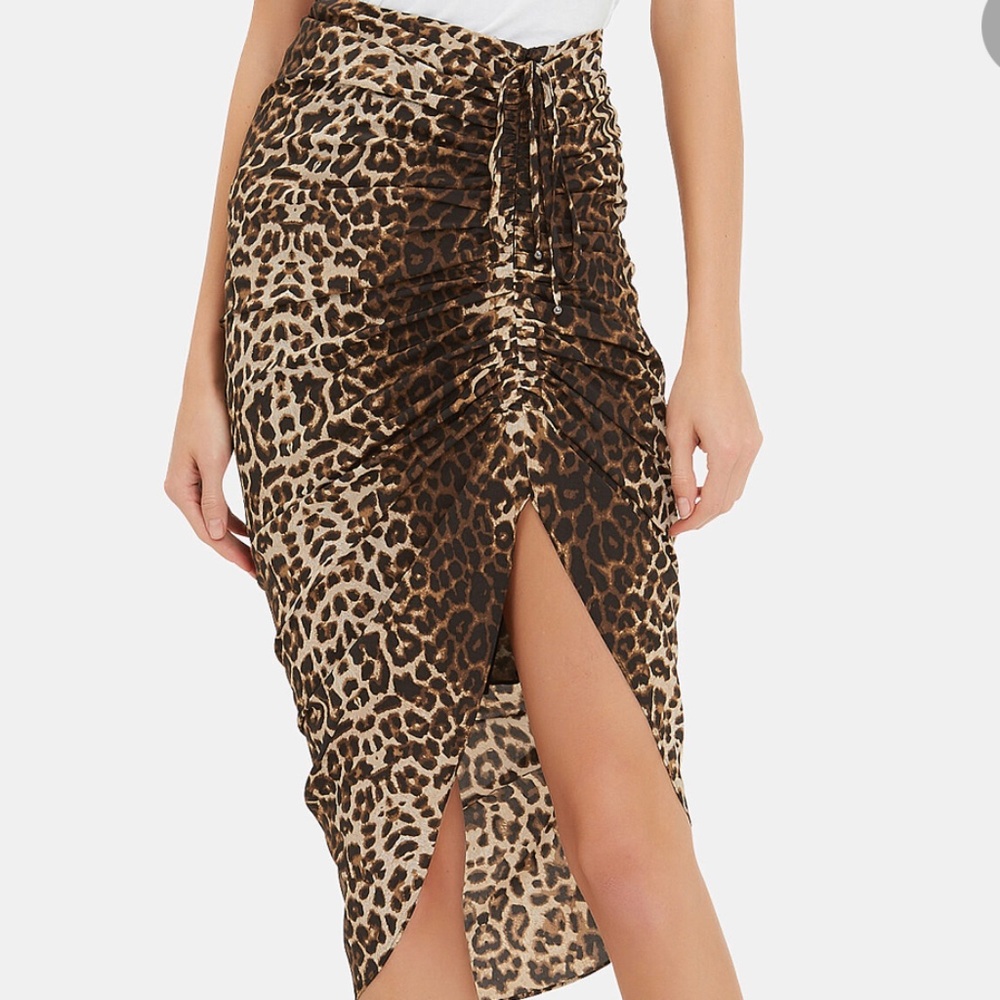 Veronica Beard Ari Skirt Leopard size 8